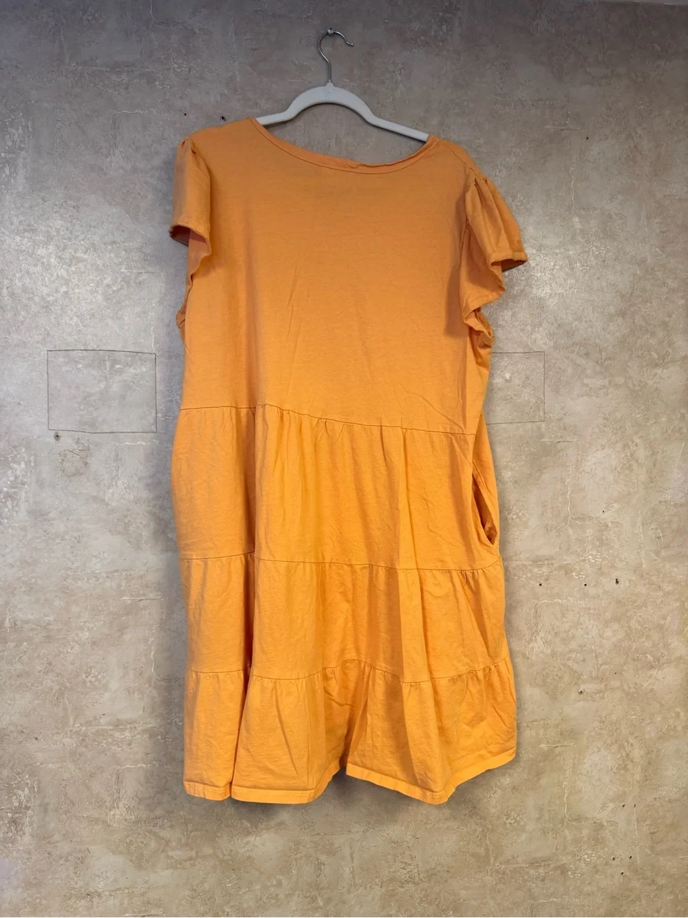Preowned Time and Tru Orange Dress Size XXXL Bust 23" Item #PHK7709 - Picture 2 of 4